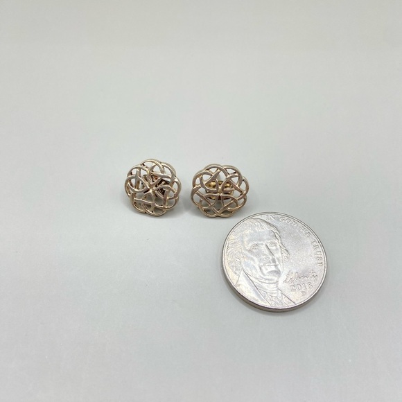 Sterling Silver Celtic Design Post Earrings - Picture 3 of 5